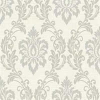 Adela Ivory Twill Damask