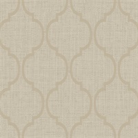Beige Damask Commercial Wallcovering