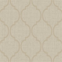 Beige Damask Commercial Wallcovering