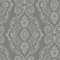 Black Sands Damask Commercial Wallcovering