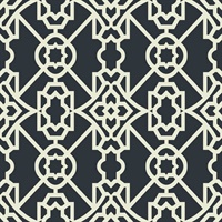 Black & White Commercial Modern Geometric Lattice Wallcovering