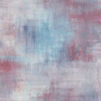 Blue & Red Commercial Pastel Wash Wallcovering