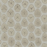 Brown & Gray Commercial Blossoms Wallcovering