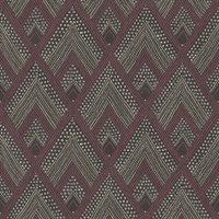 Burgundy & Black Commercial Geometric Tribal Wallcovering