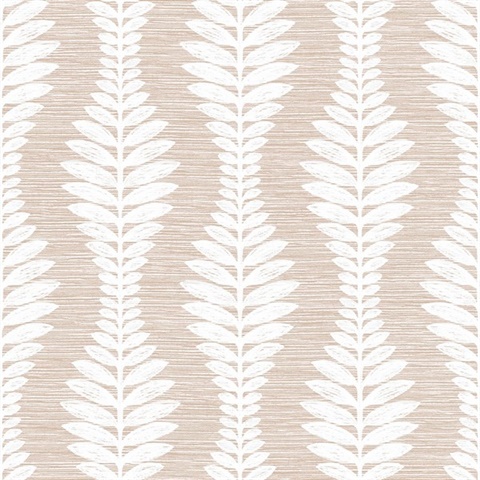 Vertical Ogee Leaf Stripe Blush