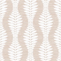 Vertical Ogee Leaf Stripe Blush