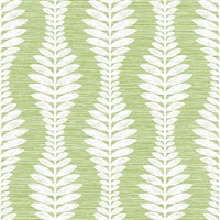 Vertical Ogee Leaf Stripe Greenery
