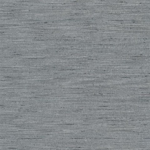 Chet Charcoal Grey Silk Linen Wallcovering