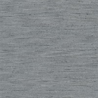 Chet Charcoal Grey Silk Linen Wallcovering