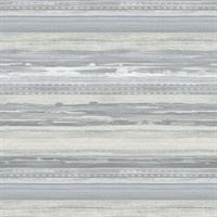 Cinder Gray and Ivory Commercial Horizontal Stria Wallcovering
