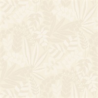 Cream & Beige Commercial Botanica Floral Wallcovering