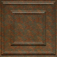 Cubed Ceiling Panels Copper Patina