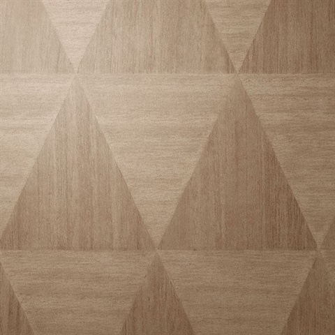 Brown Gable Triangles Faux Wood Grain Parchment Joanna Gaines Commercial Vinyl Wallcovering - Wood Grain Vinyl Wall Covering