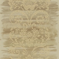 Gold Damask Commercial Wallcovering