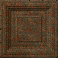 Inside Angles Ceiling Panels Copper Patina
