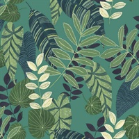 Jade, Rosemary & Spruce Commercial Tropical Floral Wallcovering