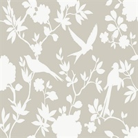 Bird Floral Silhouette Argos Grey