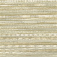 Khaki Horizontal Stria on Grasscloth Commercial Wallpaper