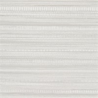 Grey Horizontal Stria on Grasscloth Commercial Wallpaper