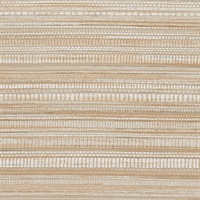 Beige Horizontal Stria on Grasscloth Commercial Wallpaper