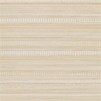 Gold Horizontal Stria on Grasscloth Commercial Wallpaper