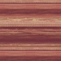 Maroon, Taupe & Blonde Commercial Horizontal Stria Wallcovering