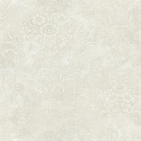 Metallic Gold & Neutrals Damask Commercial Wallcovering