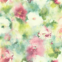 Multicolored Commercial Abstract Floral Wallcovering