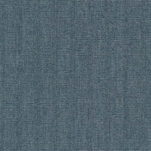 Ornette Blue Vertical Stripe Linen Wallcovering