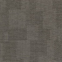 Perdito Dark Brown Checked Plaid Linen Wallcovering