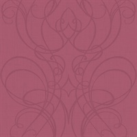 Pink Damask Commercial Wallcovering