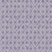 Purple Commercial Shibori Geometric Wallcovering
