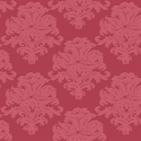 Red Commercial Damask Wallpaper
