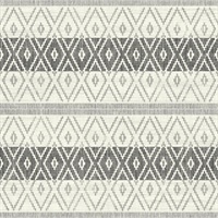 Silver & Grey Commercial Tribal Stripe Wallcovering