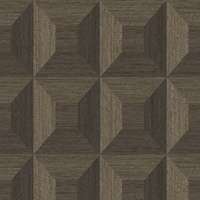 Squared Away Sable Brown & Taupe Geometric Square
