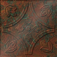 Tulip Fields Ceiling Panels Copper Patina
