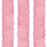 White & Pink Commercial Stripe Wallcovering